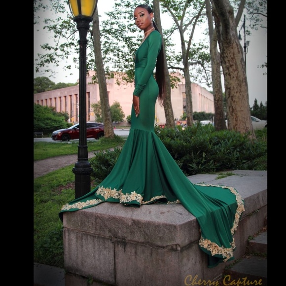 royal green gown